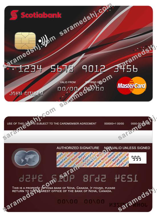 Canada Nova bank mastercard